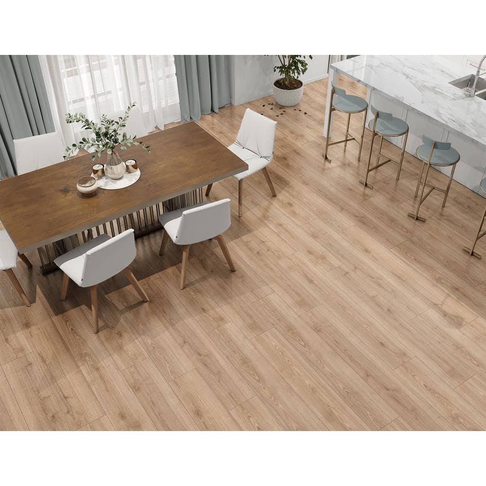 Russell Bay Ash 12 mm T x 8.03 in. W Waterproof Laminate Wood Flooring (15.9 sq. ft./case) - Hercitys