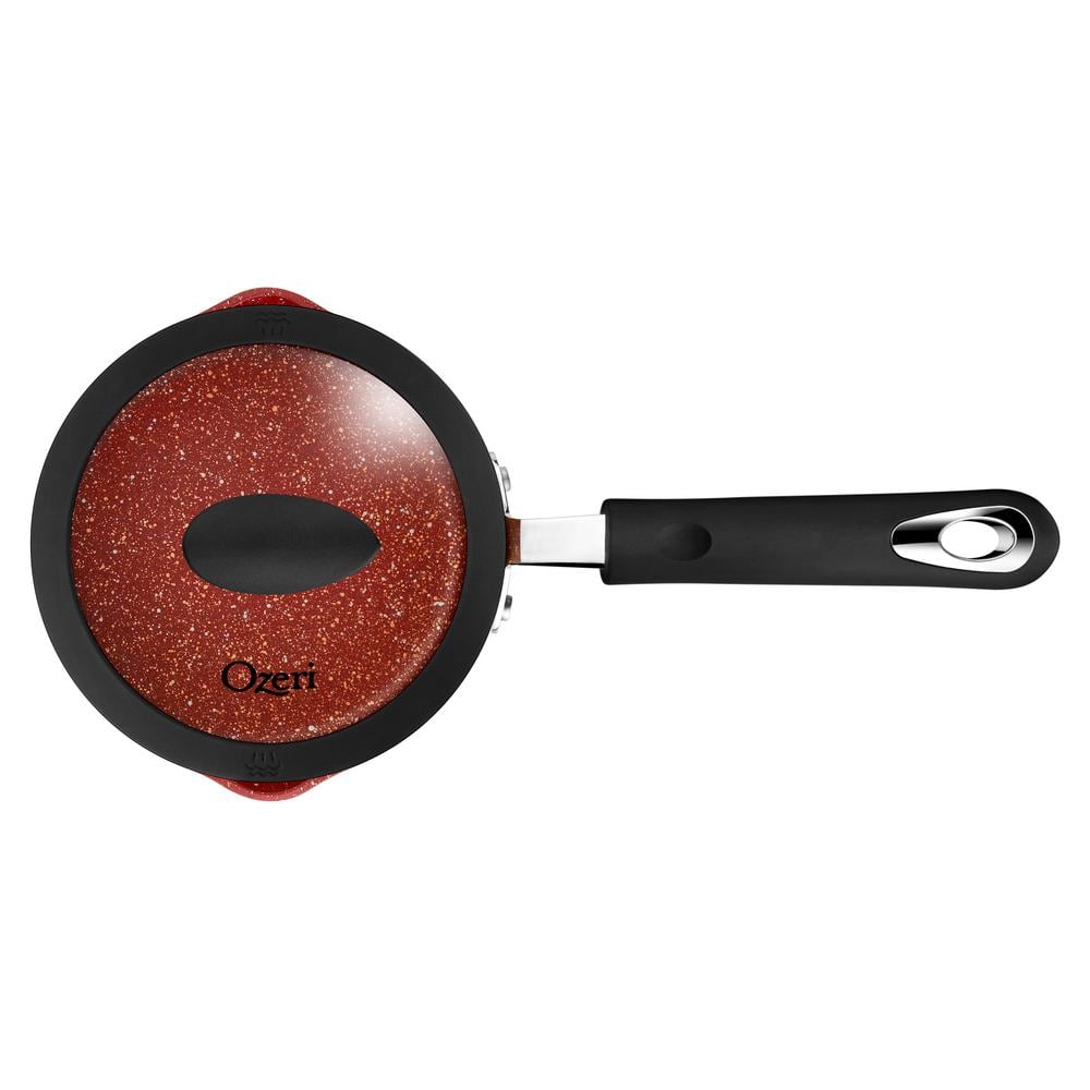 Stone Earth 1.6 Qt. Aluminum Ceramic Nonstick All-In-One Sauce Pan in Red Clay - Hercitys