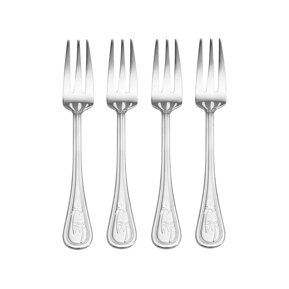 Palm Breeze Stainless Steel Cocktail Forks (Set of 4) - Hercitys