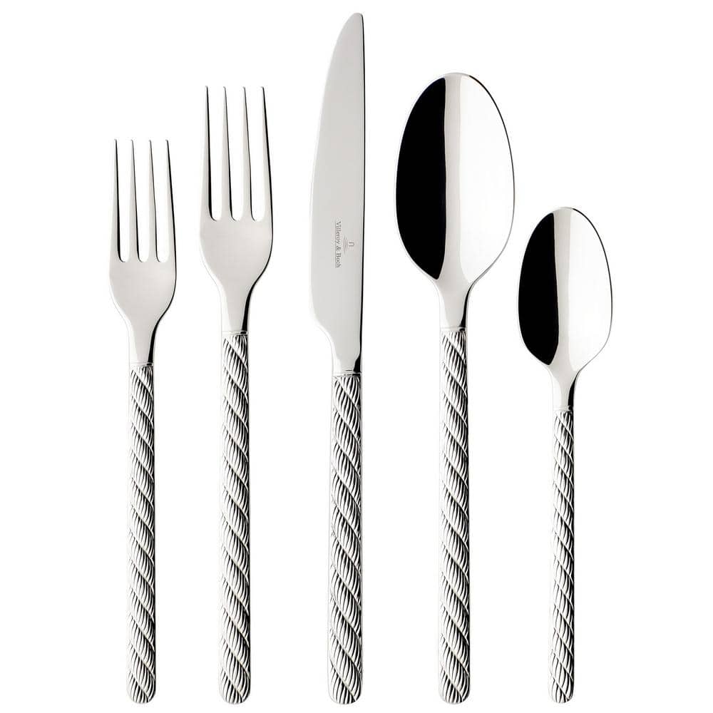 Montauk 5-Piece Place Setting 18/10 Stainless Steel Flatware (Service for 1) - Hercitys