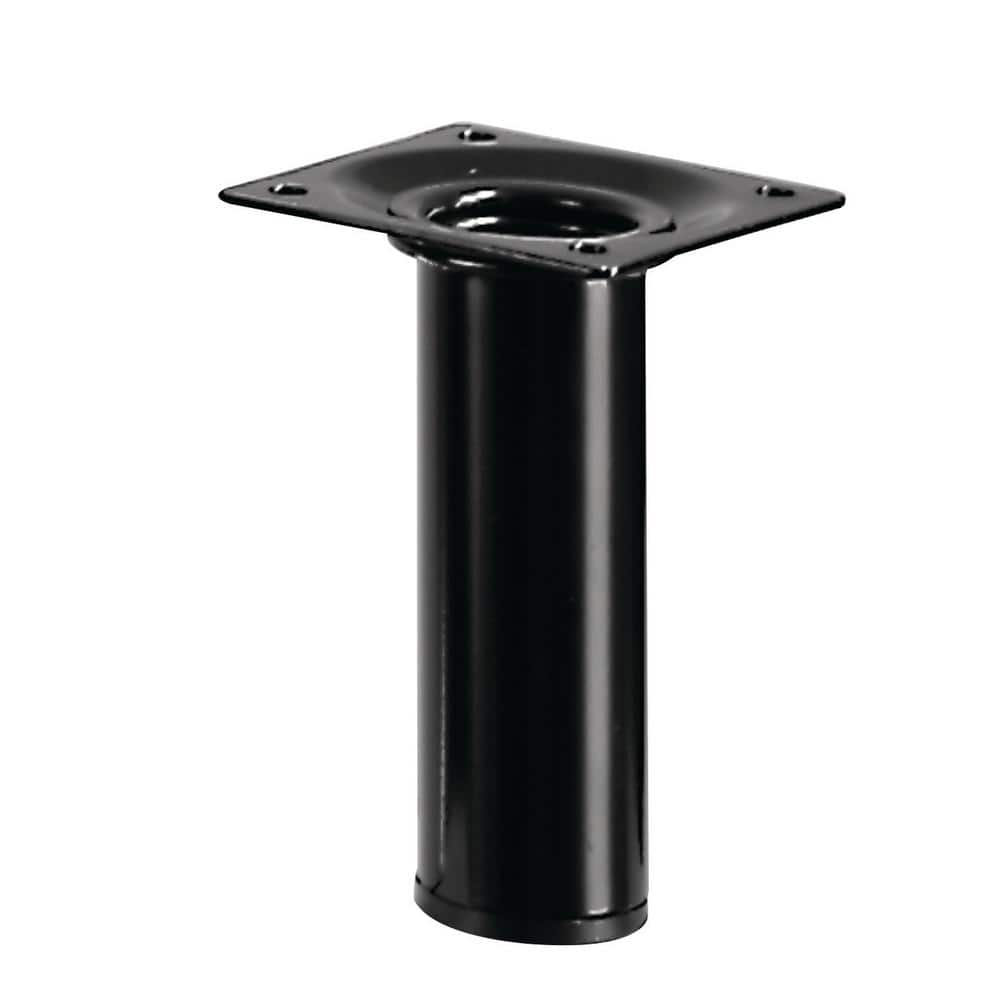 7.8 in. Black Oval Adjustable Metal Table Legs, Desk Legs, Furniture Legs (Set of 4) - Hercitys