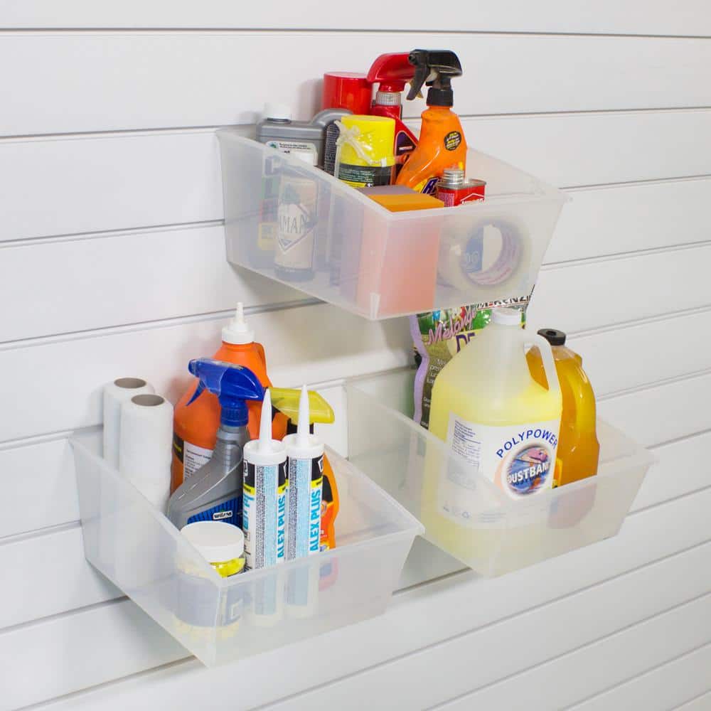 Probin Slatwall Large Clear Storage Bin (3-Pack) - Hercitys
