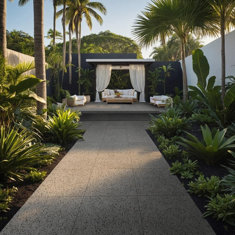 Lava Stone 24 in. x 24 in. Rough Honed Basalt Floor Tile Paver (4 sq. ft./Each) - Hercitys