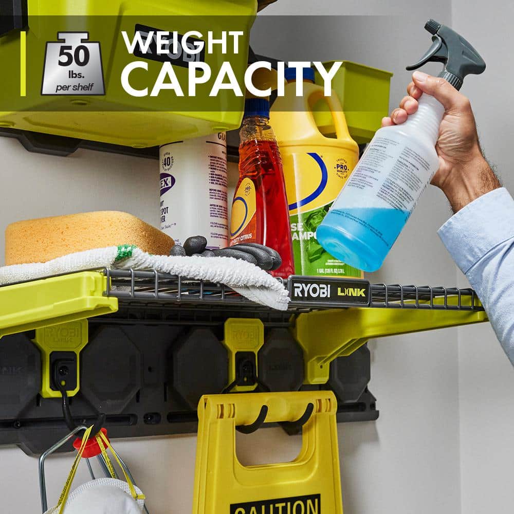 LINK 21 in. Wire Shelf with LINK 2-In-1 Shelving Bracket (2-Pack) - Hercitys