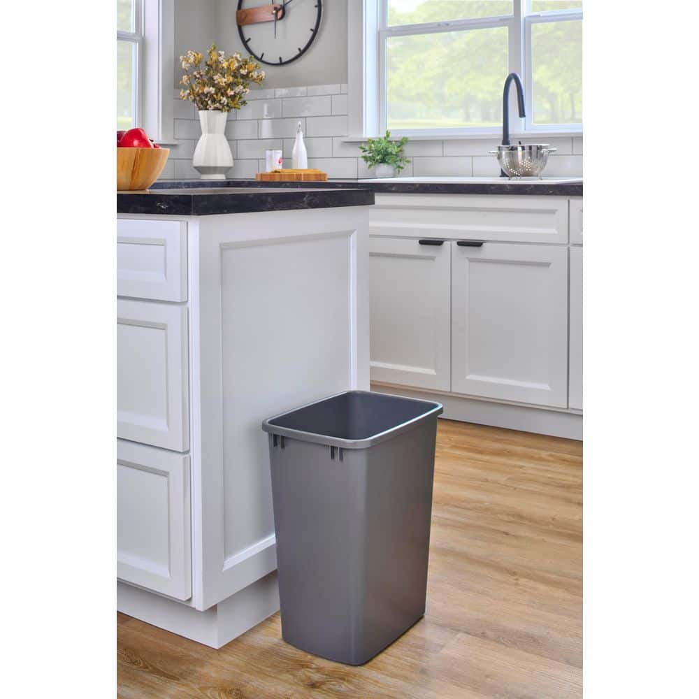 Gray Polymer Replacement 35 qt. Trash Bin, 2-Pack - Hercitys