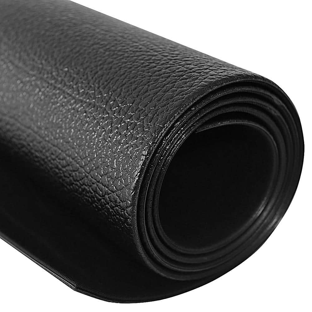 Black 60 in. x 26 in. PVC Exercise Equipment Mat High Density Floor Protector Treadmill Mat (10 sq. ft.) - Hercitys