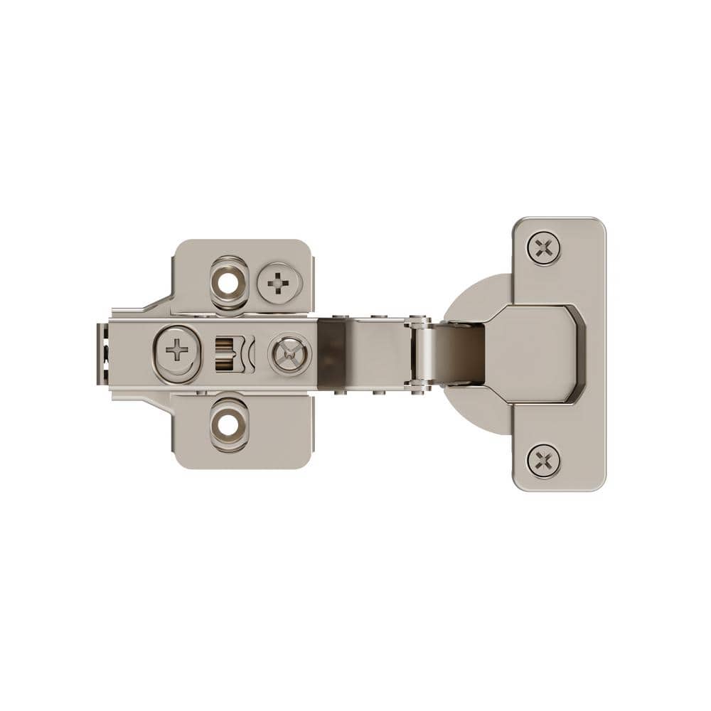 Nickel Full Inset Frameless Soft Close Euro Concealed Cabinet Hinges (2-Pack) - Hercitys
