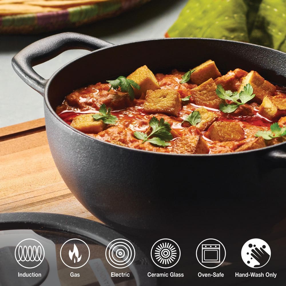 Vue All-in-One Plus 10 in. Cast Iron Nonstick 7-Piece Pan Set in Green, Compatible with All Cooktops – 8.4 In - Hercitys