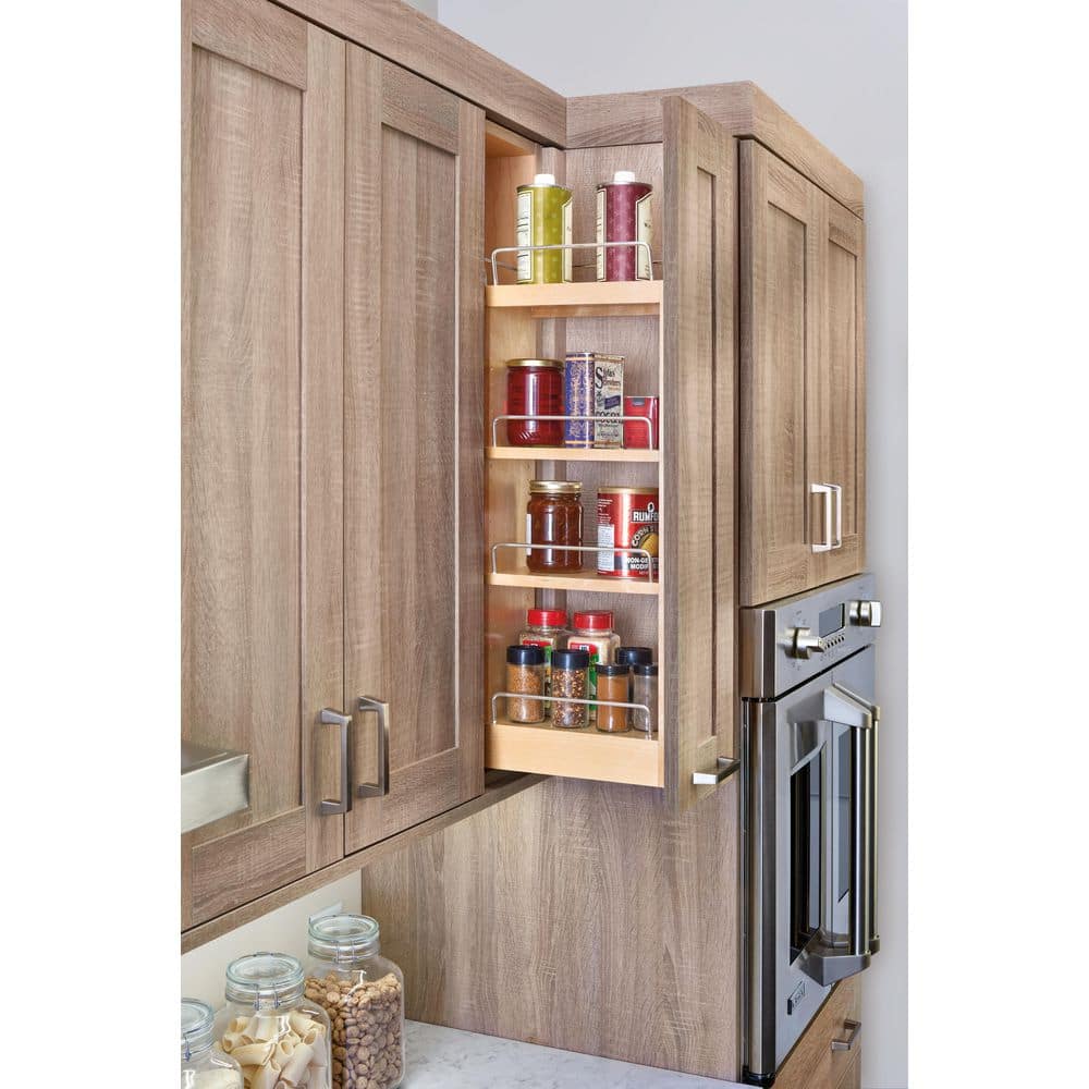Wood Wall Cabinet Pullout Organizer for 36″ H Cabinets w/ BB Soft-Close - Hercitys