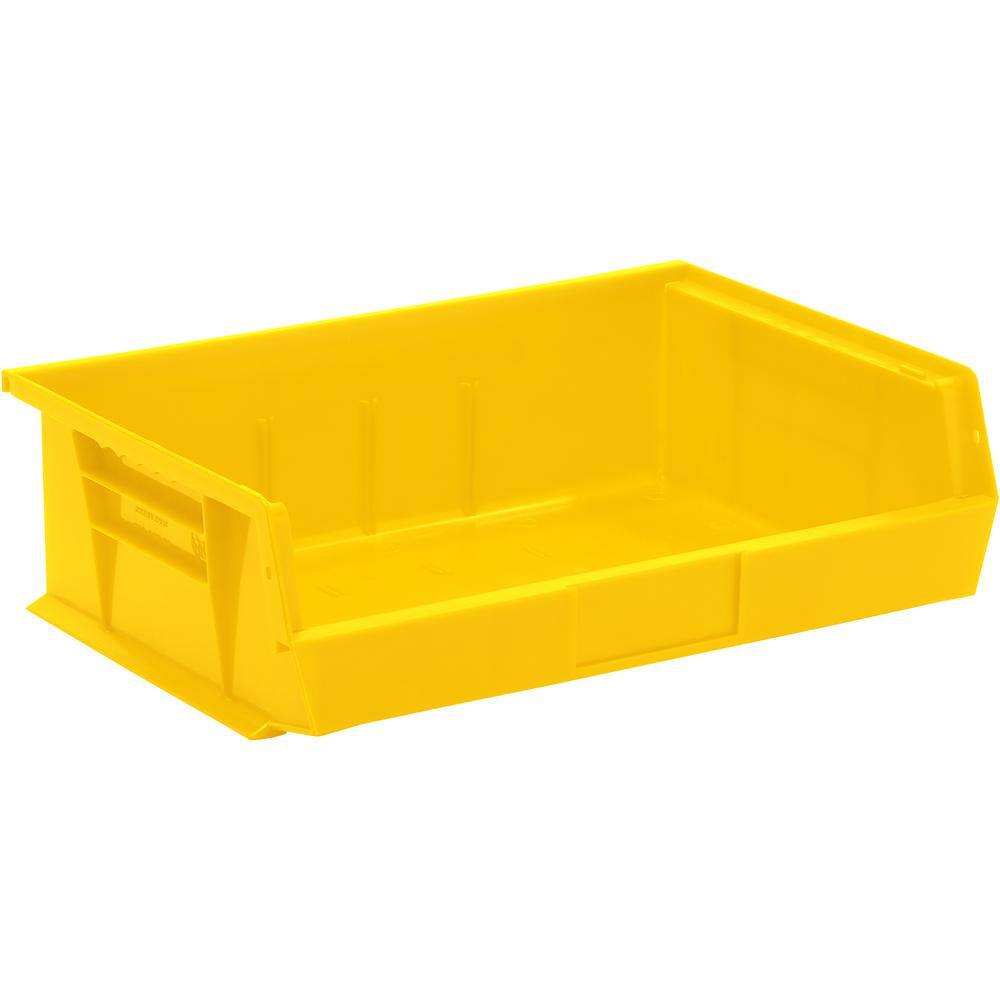 Ultra Series 7.5 Qt. Stack and Hang Bin in Yellow (6-Pack) - Hercitys