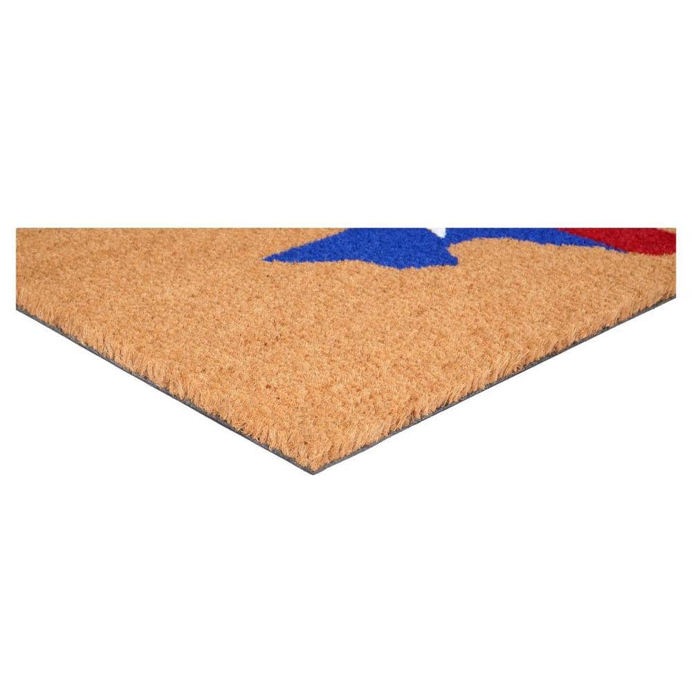 Multi-Colored 29 in. x 17 in. Coir Non-Slip Indoor/Outdoor Door Mat - Hercitys