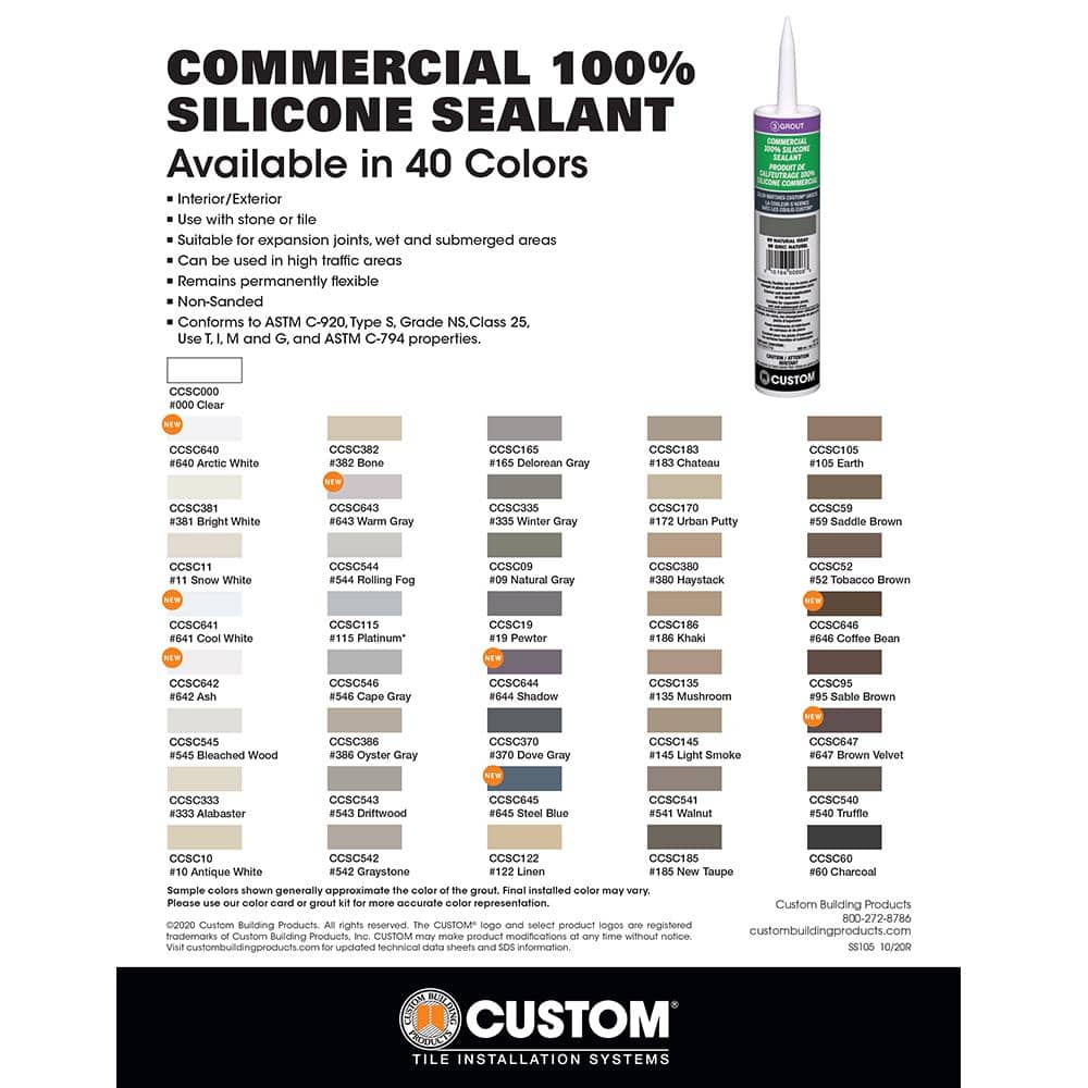 Commercial #122 Linen 10.1 oz. Silicone Caulk - Hercitys