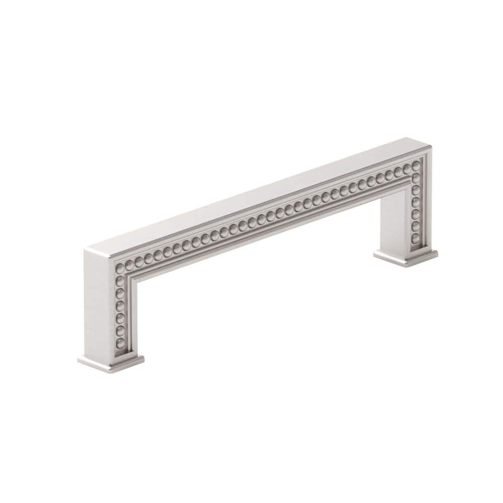 Torcello Collection 5-1/16 in. (128 mm) Classic Brushed Nickel Rectangular Cabinet Bar Pull - Hercitys