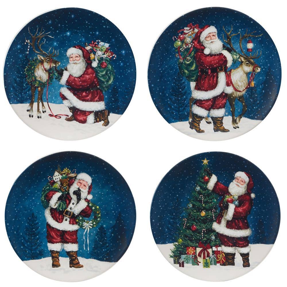 Multi-Colored Santa’s Secret Dinner Plate (Set of 4) - Hercitys