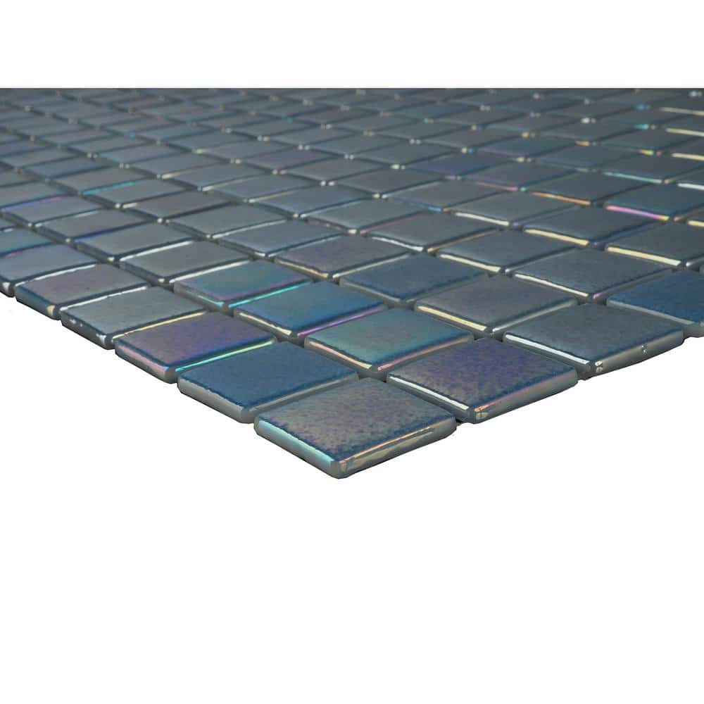 Glass Tile Love Selfless Green Mix Chips Mosaic Glossy Glass Floor Tile (10.76 sq. ft./Case) - Hercitys