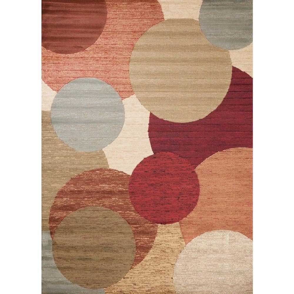 Soho Rounds Multi 5 ft. x 7 ft. Area Rug - Hercitys