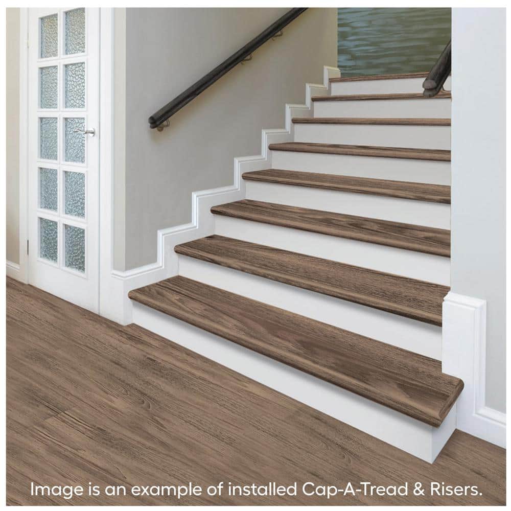 Vintage Pewter/Grey Optimus/Montage/EiffelStone Haven 47 in. L x 7.37 in. W x 0.56 in. T Laminate Stair Reversible Riser - Hercitys