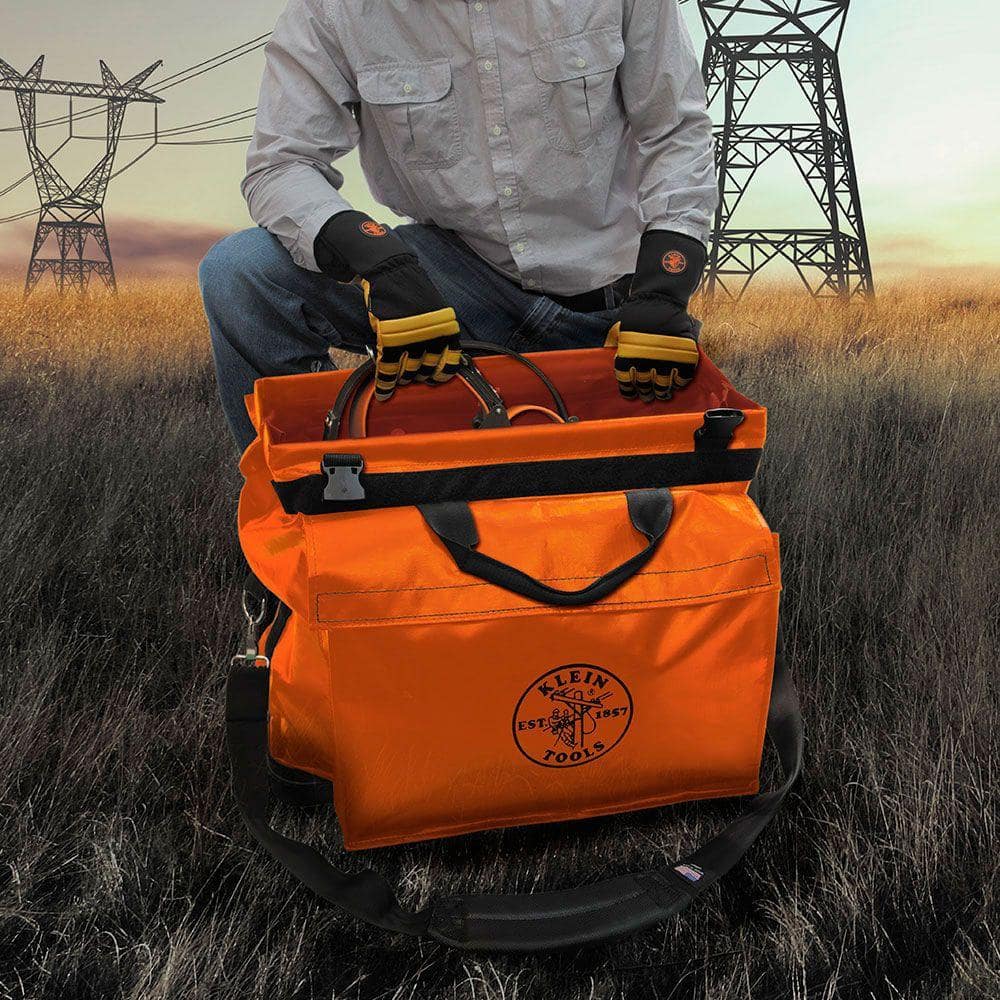 Tool Bag, Vinyl Equipment Bag, Orange, Large - Hercitys