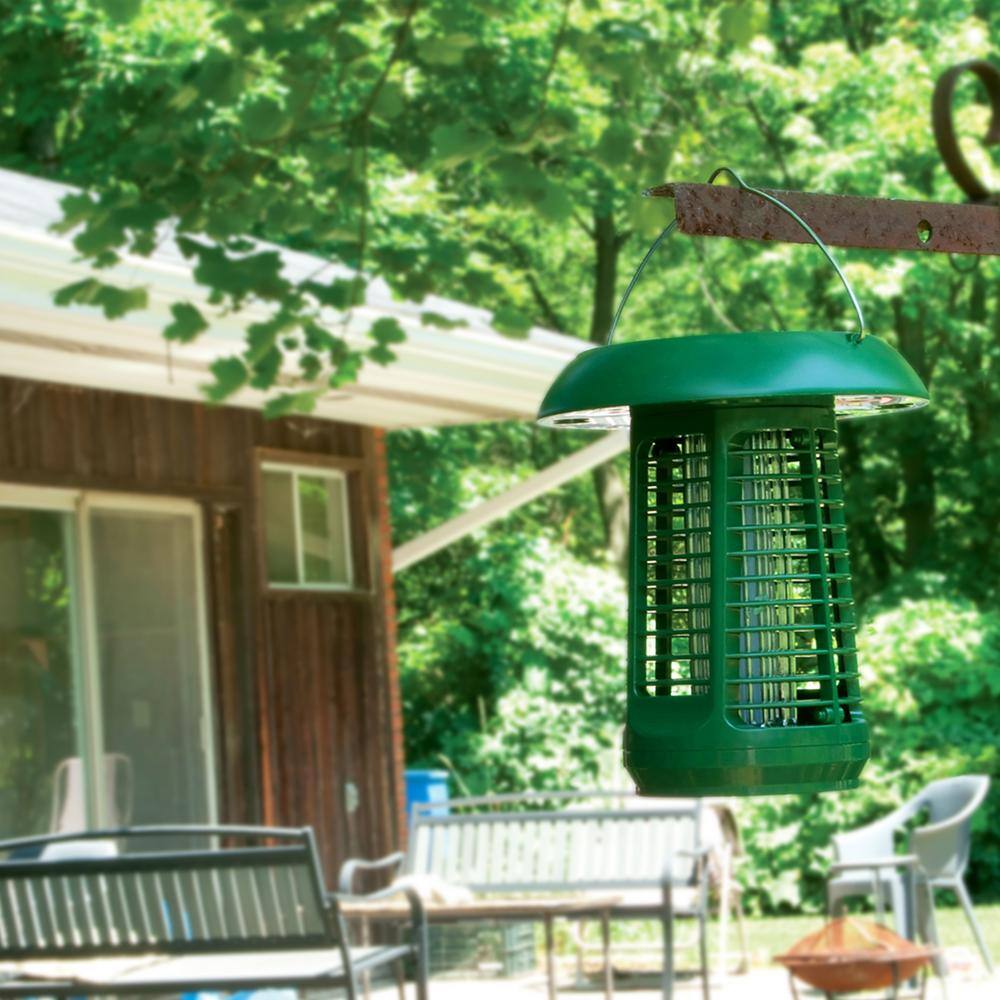 Solar-Powered Insect Zapper, UV Light Lure Low-Voltage Grid Outdoor Flying Pest Control - Hercitys