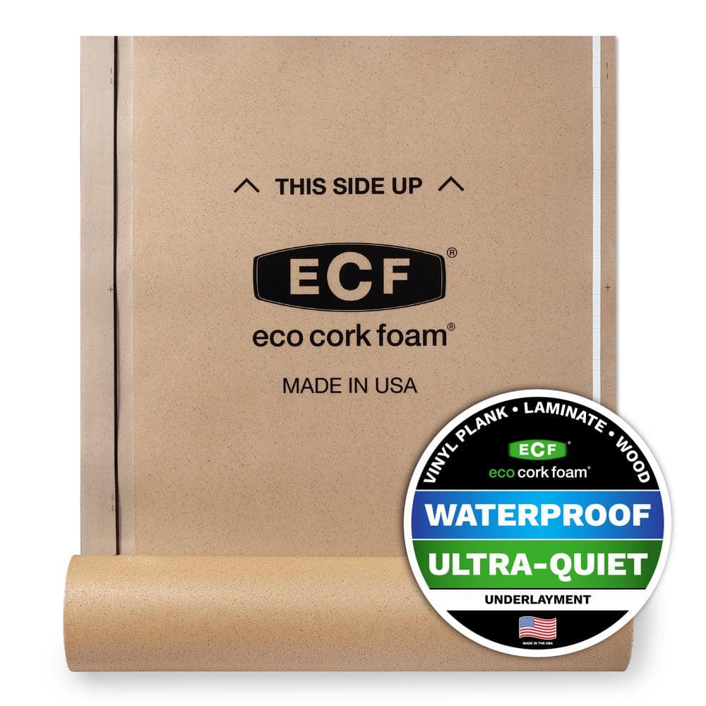 75 sq. ft. 3 ft. x 25 ft. x 3.2 mm Waterproof Premium Plus 10-in-1 Underlayment – Vinyl Plank, Laminate, Engineered Wood - Hercitys