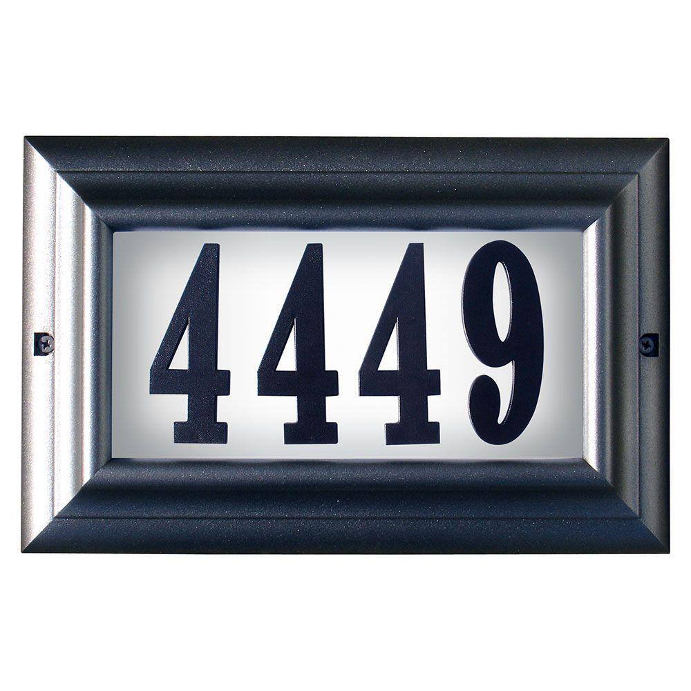 Edgewood Large Aluminum Lighted Address Plaque - Hercitys