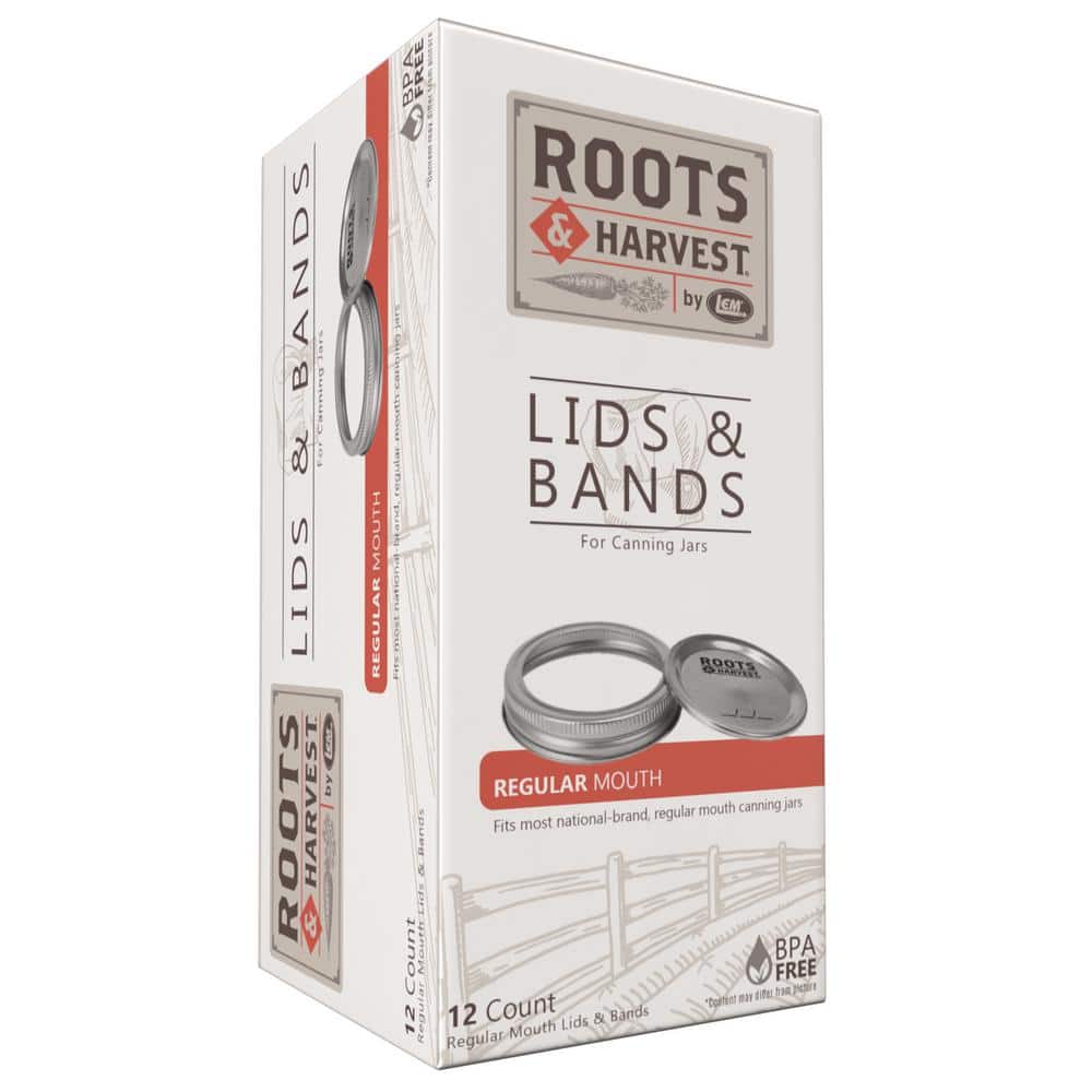 Regular Mouth Lids and Bands 2 packs of 12 pack (Food Storage Lids) - Hercitys