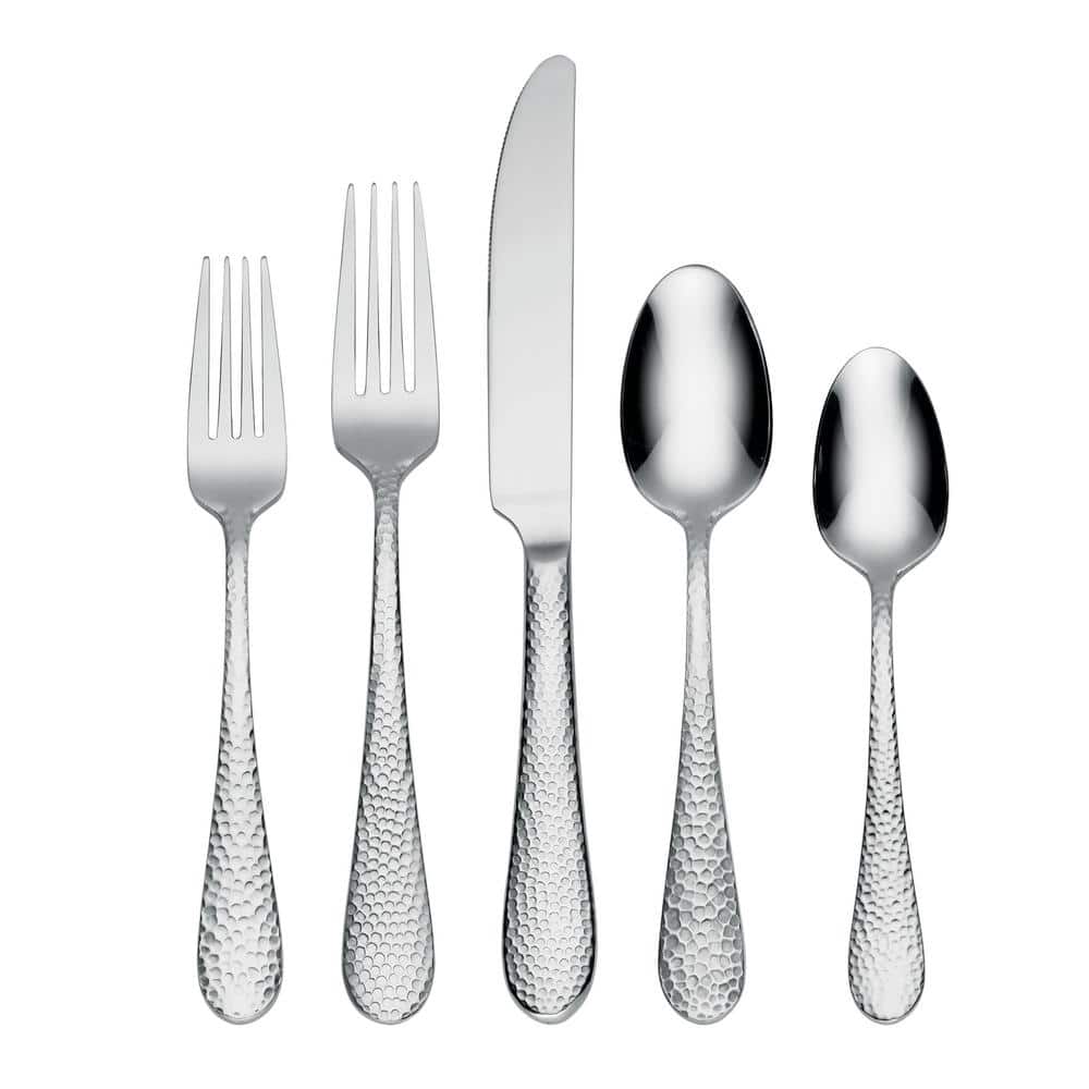 Tibet 45-Piece Silver 18/0 Stainless Steel Flatware Set (Service for 8) - Hercitys