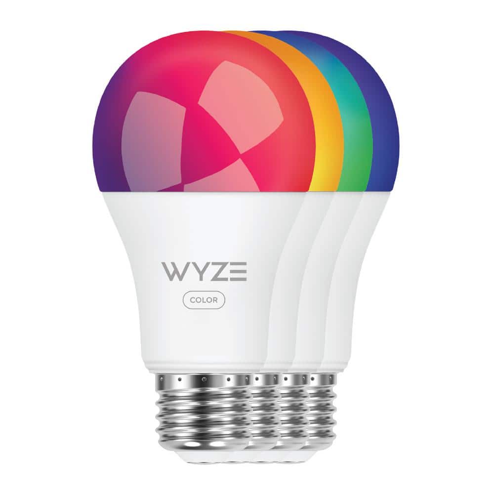 75-Watt Equivalent A19 Color-Changing Wi-Fi LED Smart Light Bulb with 16 Million Colors RGB and App Control (2-Pack) - Hercitys
