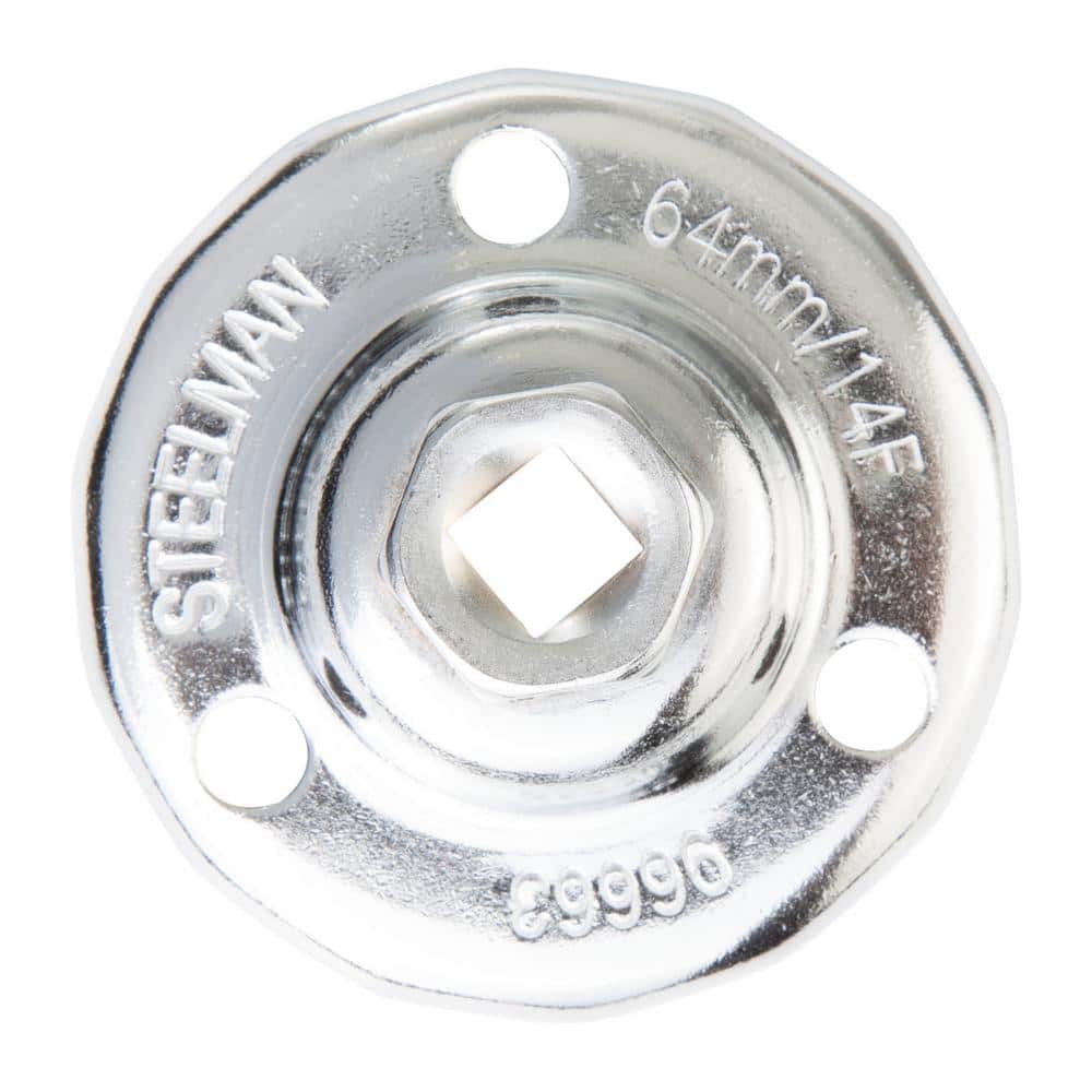 64 mm. x 14 Flute Oil Filter Cap Wrench, Chrome - Hercitys