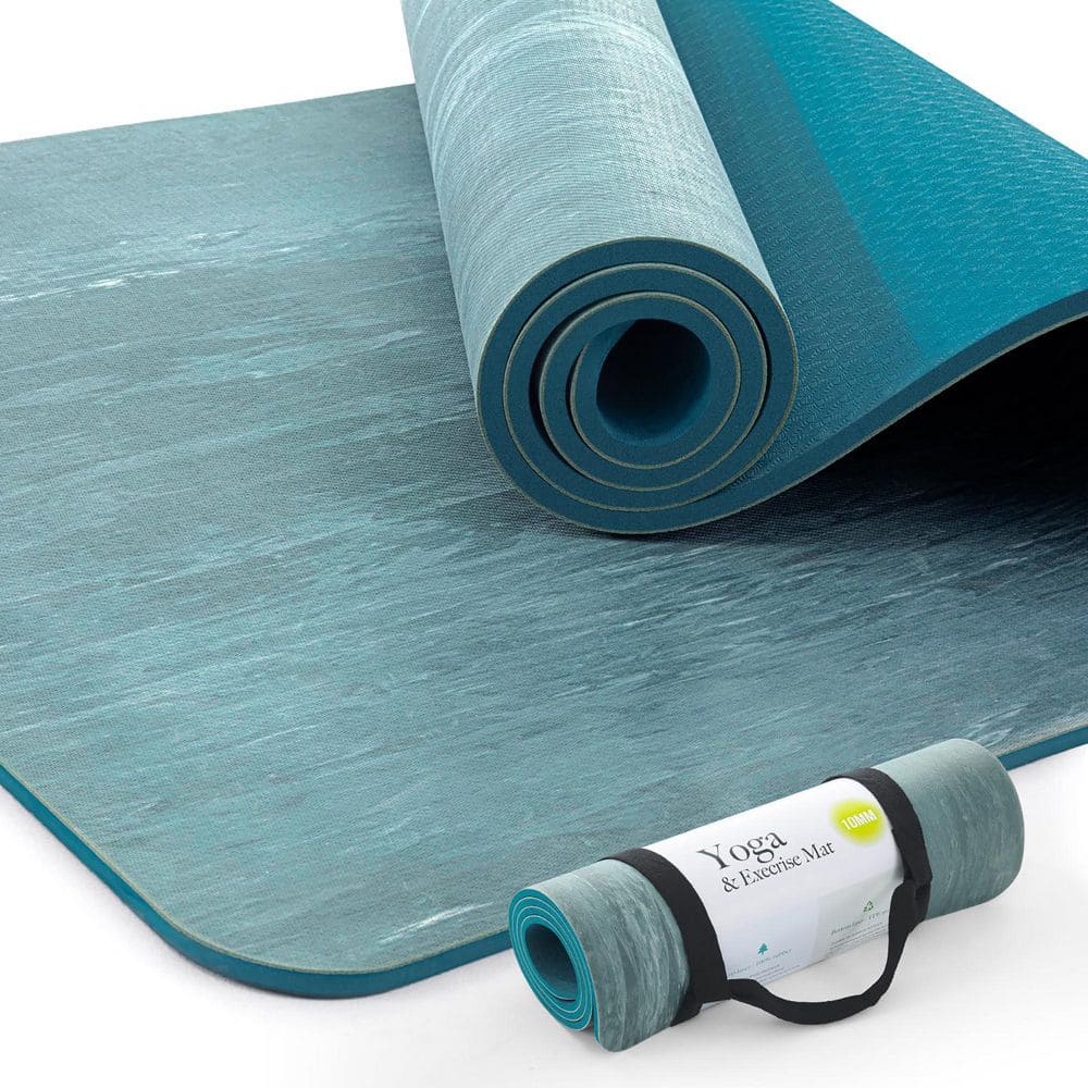 Pagoda Blue 24 in. W x 72 in. L x 0.39 in. T Natural Rubber Gym Flooring Mat (12 sq. ft. ) - Hercitys