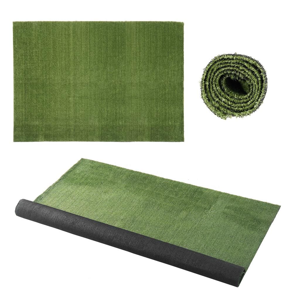 6.5 ft. x 9.8 ft. Green Artificial Grass Sod Rug Outdoor Garden Turf - Hercitys