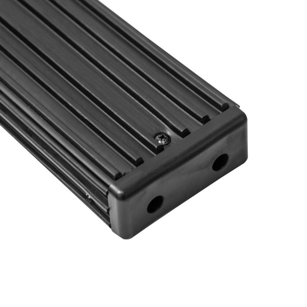 Pre-Formed Synthetic Bunk Cover with End Caps and Stainless Hardware for 2×4 Boat Trailer Bunks, Black - Hercitys