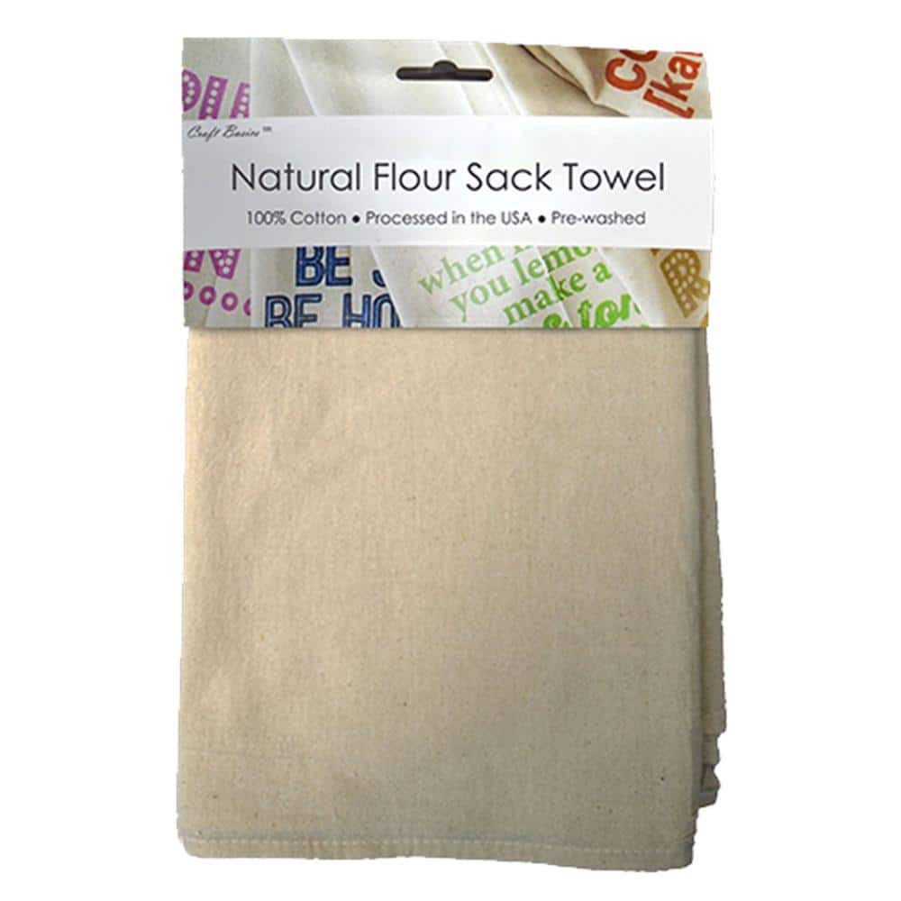 Natural 22 in. x 36 in. Unbleached Flour Sack Towel (10-Pack) - Hercitys
