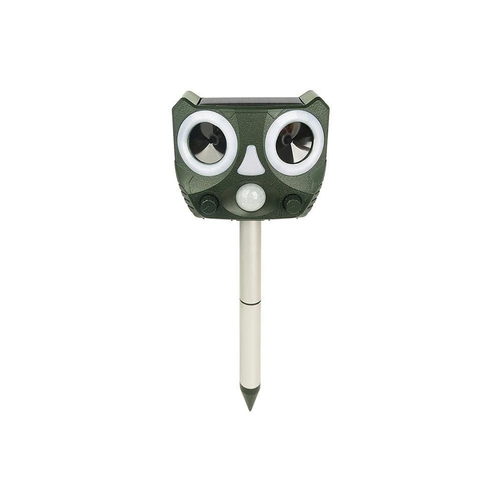 Solar Powered Animal Repellent Outdoor Ultrasonic for Cat Dog Rat Bird Pest Repellant Trap - Hercitys