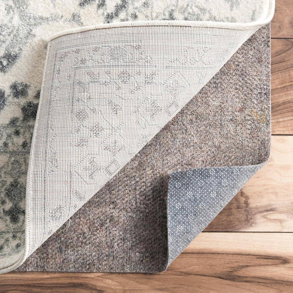 Premium 4 ft. Square Eco Friendly Non-Slip Dual Surface 0.15 in. Rug Pad - Hercitys