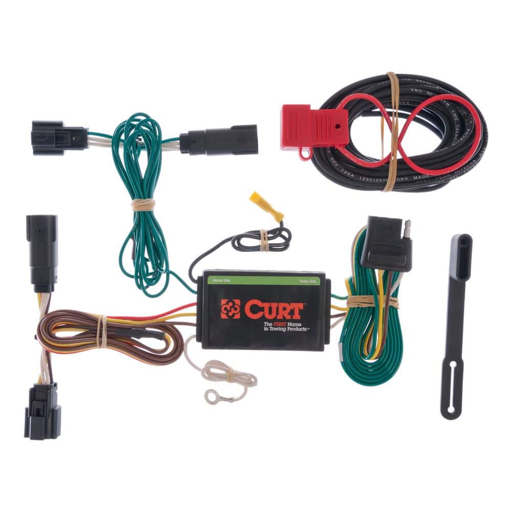 Custom Vehicle-Trailer Wiring Harness, 4-Way Flat Output, Select Ford Edge, Quick Electrical Wire T-Connector - Hercitys