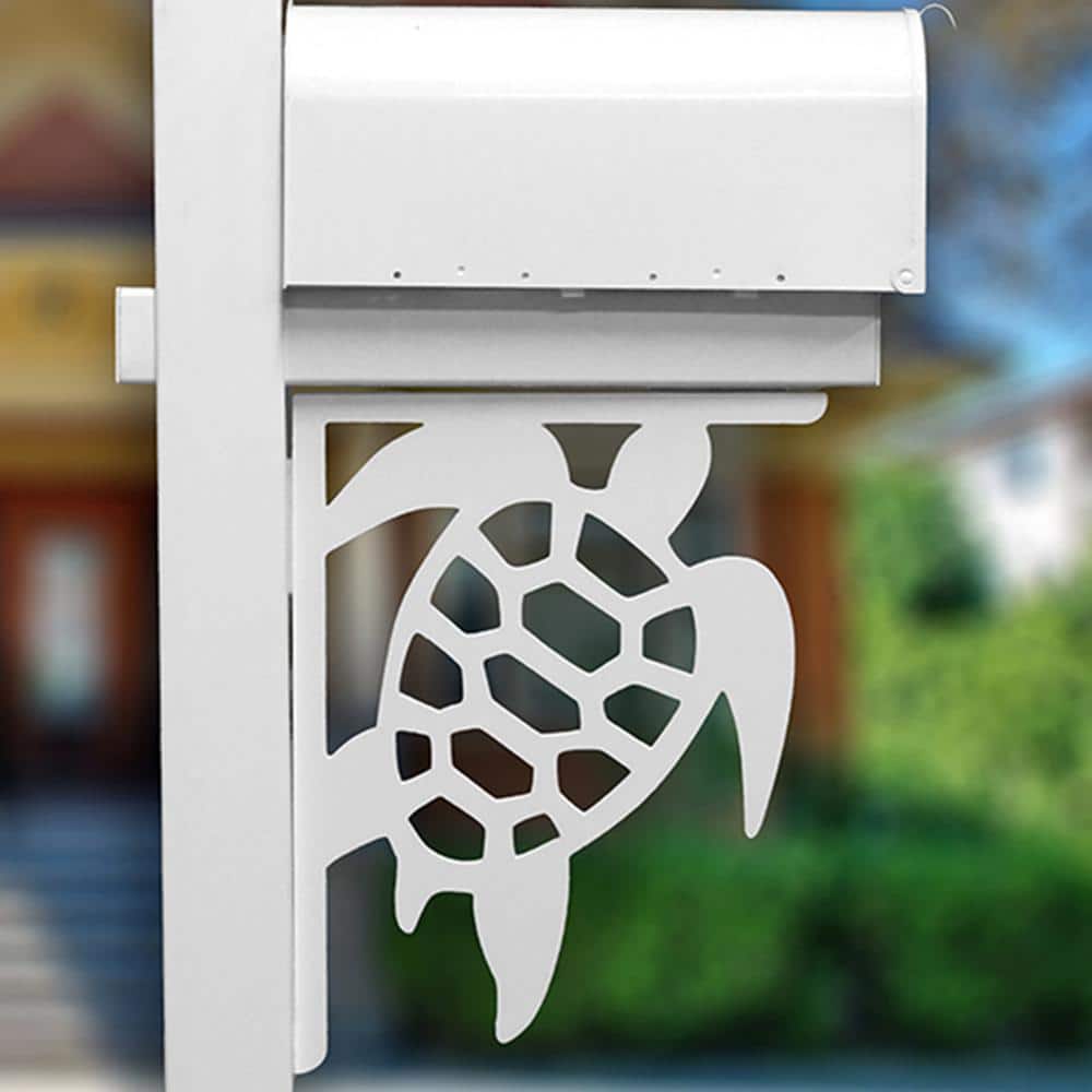 Decorative 16 in. Paintable PVC Sea Turtle Mailbox or Porch Bracket - Hercitys