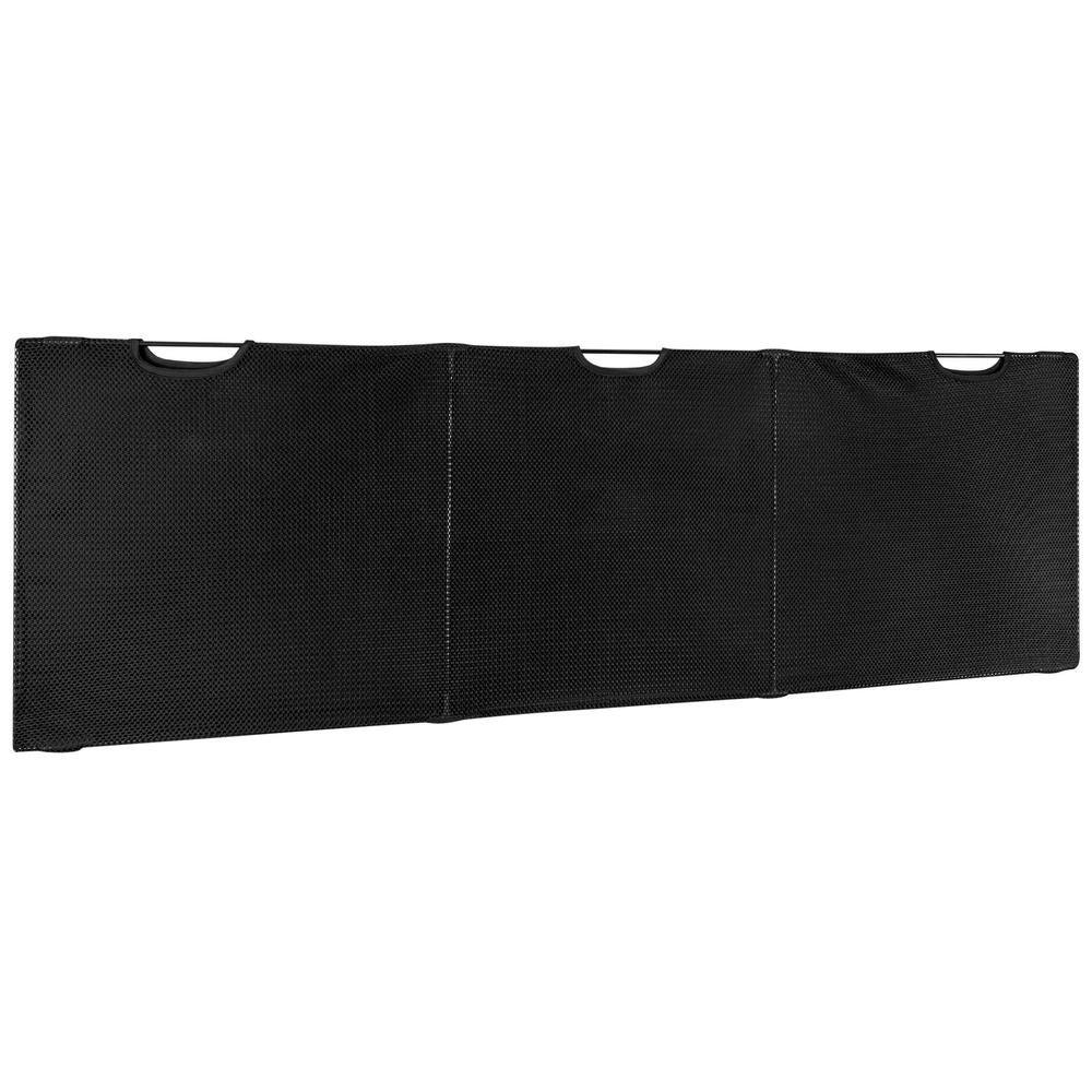 60 in. Rectangular Black Fabric Under Computer Desk Privacy Panel - Hercitys