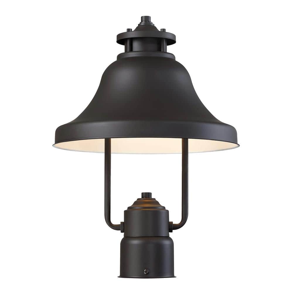 Bayport Dark Sky 1-Light Bronze Steel Line Voltage Hardwired Outdoor Wet-Rated Post Light with No Bulb Included - Hercitys