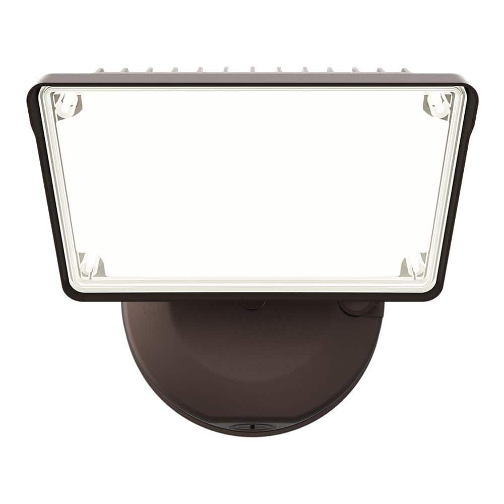TGS 120-Watt 90° Bronze Outdoor Integrated LED Flood Light - Hercitys