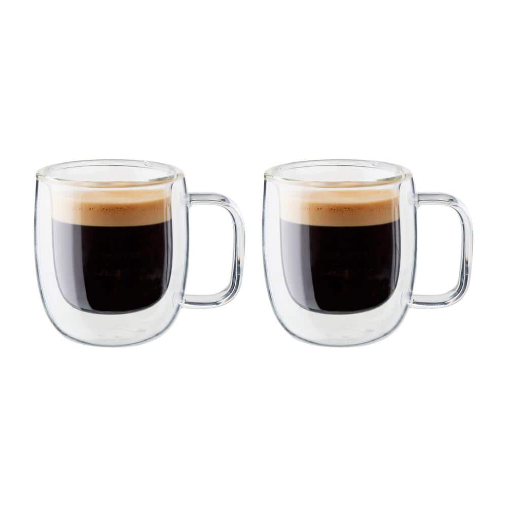 Sorrento Plus 2-pc Double-Wall Glass Espresso Mug Set - Hercitys