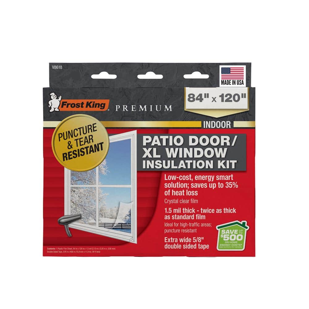 84 in. x 110 in. Heavy Duty Patio Door Shrink Kit - Hercitys