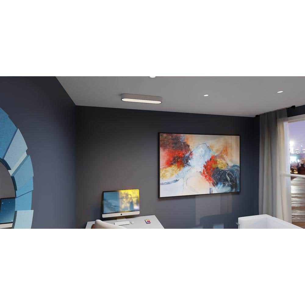 Juniper 23.75 In. Matte Black Integrated LED Flush Mount - Hercitys