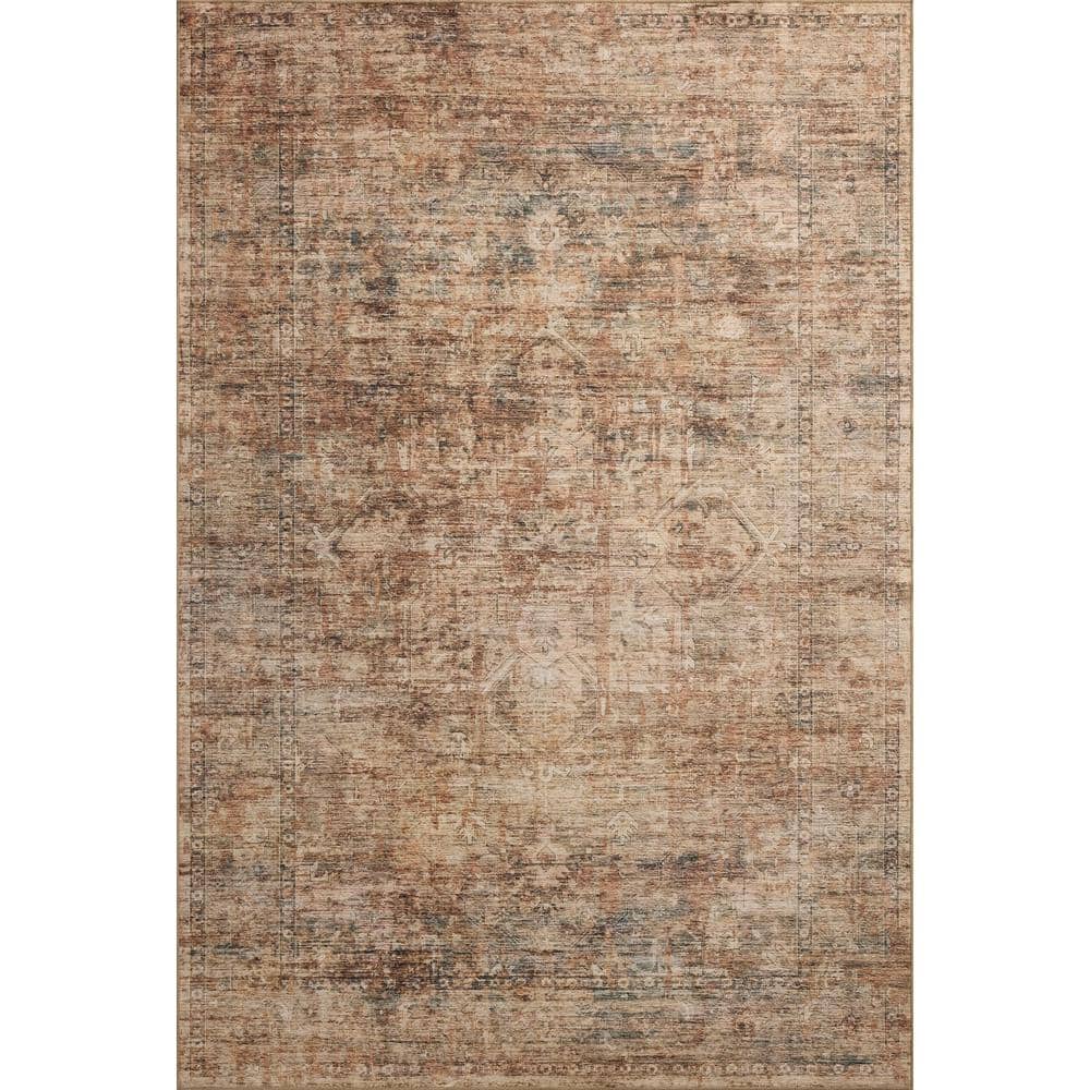 Anniston Clay/Charcoal 5 ft. x 7 ft. 6 in. Machine Washable Area Rug - Hercitys