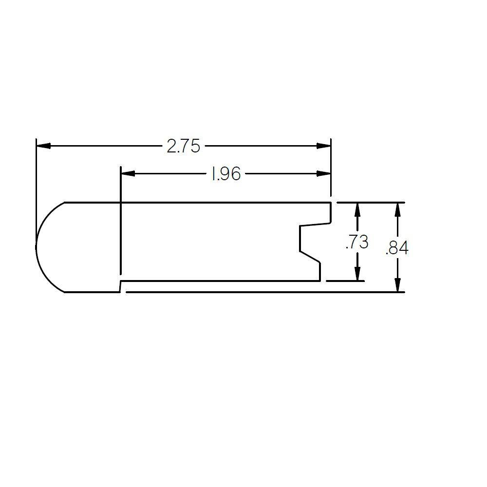 Bear 0.75 in. T x 2.78 in. W x 78 in. L Hardwood Stair Nose - Hercitys