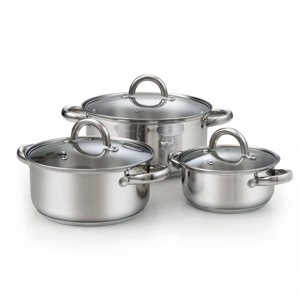 6-Piece Basic Stainless Steel Sauce Pot Saucier Casserole - Hercitys