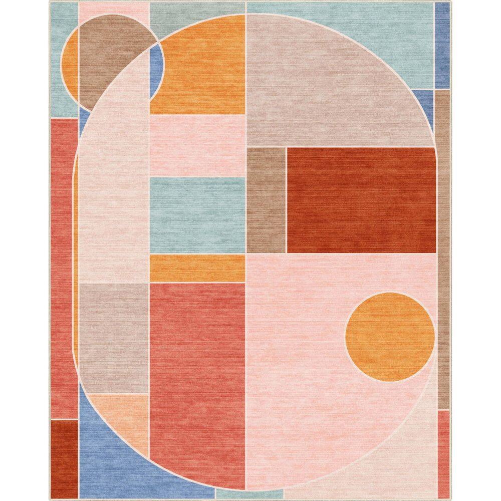 Apollo Essence Modern Geometric, Multi 5 ft. 3 in. x 7 ft. 3 in., Area Rug - Hercitys