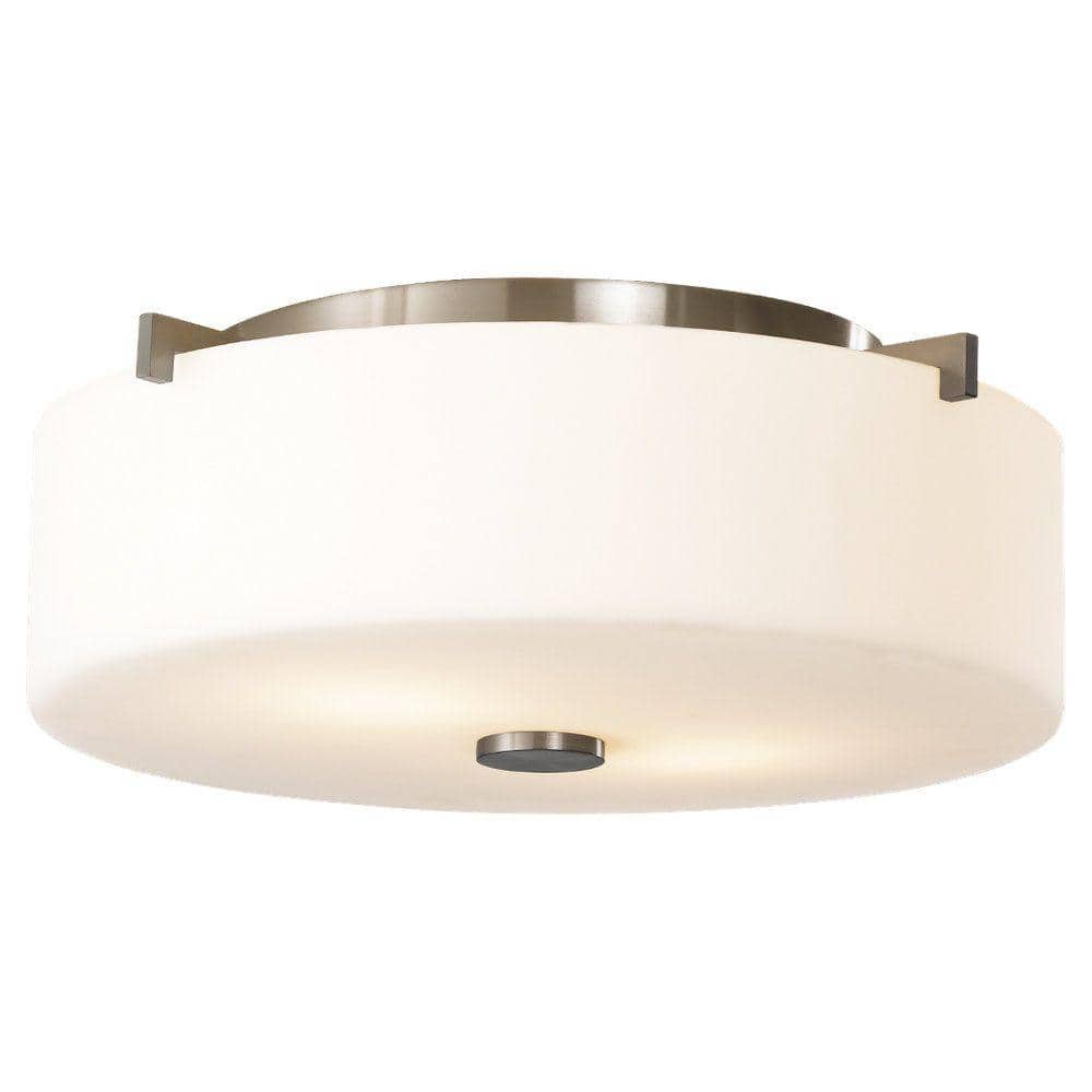 Sunset Drive 13.5 in. 2-Light Brushed Steel Flush Mount - Hercitys