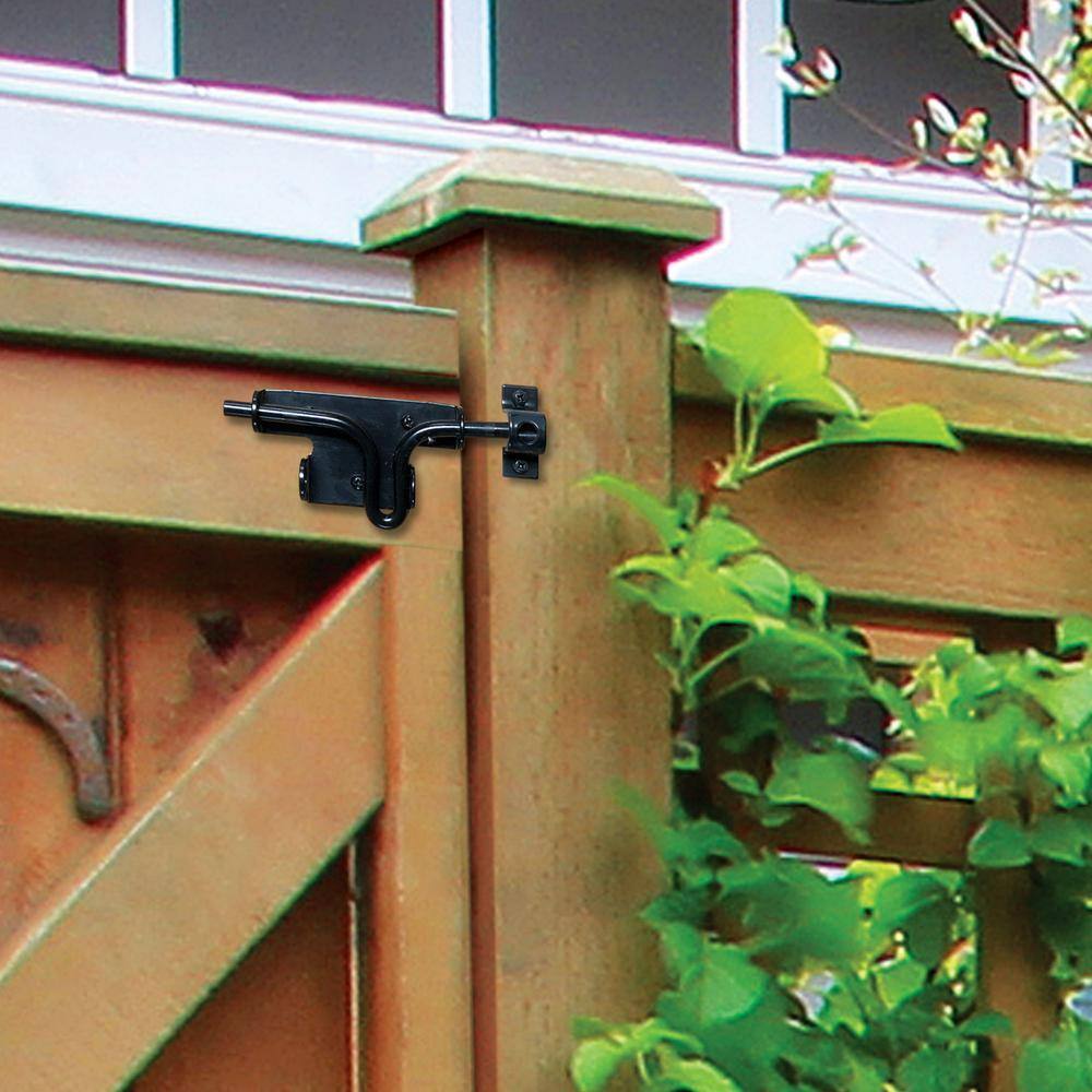 Black Heavy-Gauge Galvanized Steel Slide Bolt Latch (24-Pack) - Hercitys