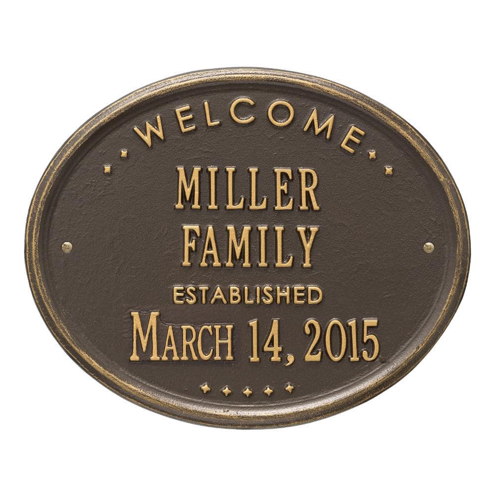 Welcome Oval Family Established Personalized Plaque - Hercitys